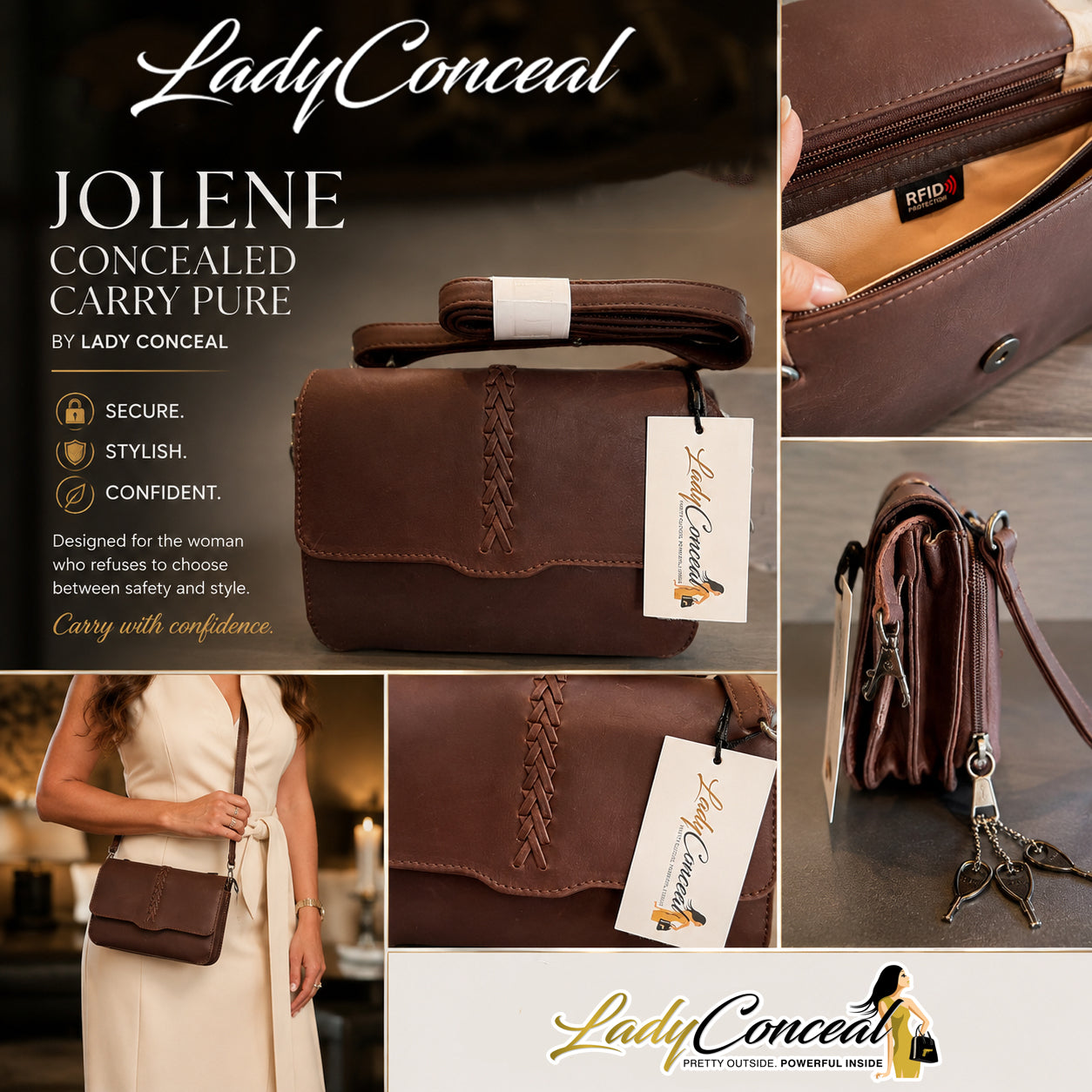 Jolene Leather Crossbody | Concealed Carry Purses for Women