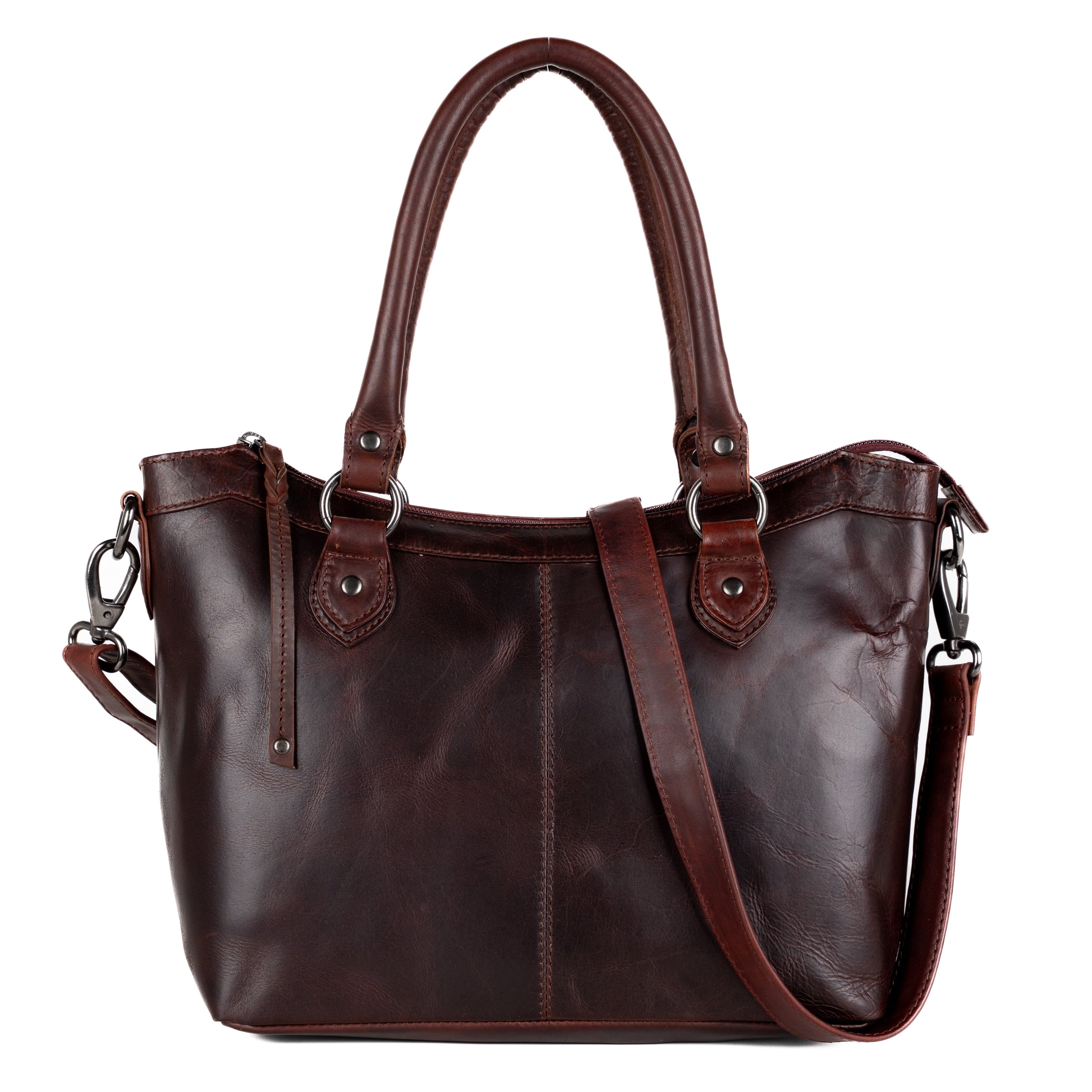 Concealed Carry Sadie Leather Satchel by Lady Conceal - Lady Conceal - designer purses - black designer purse - designer purse brands - designer backpack purse - designer purse sale - womens designer purse sale - designer purses black friday sale - black and white designer purse - black crossbody purse designer - black owned purse designers - woman designer purse - designer purses for women