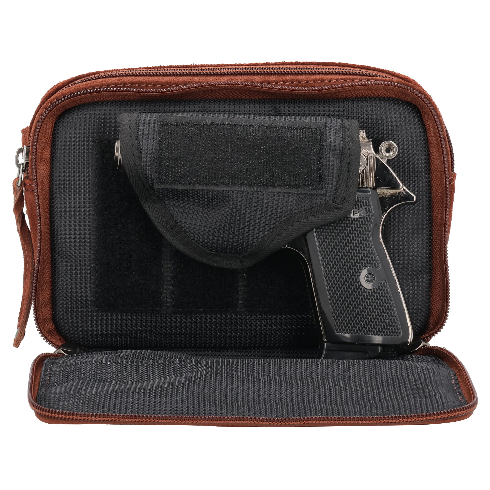 Concealed Carry Kailey Leather Purse Pack -  Lady Conceal -  Concealed Carry Purse -  most popular crossbody bag -  crossbody handgun bag -  crossbody bags for everyday use -  Lady Conceal -  Unique Hide Purse -  Locking YKK Purse -  Fanny Pack for Gun and Pistol -  Easy CCW -  Fast Draw Bag -  Secure Gun Bag