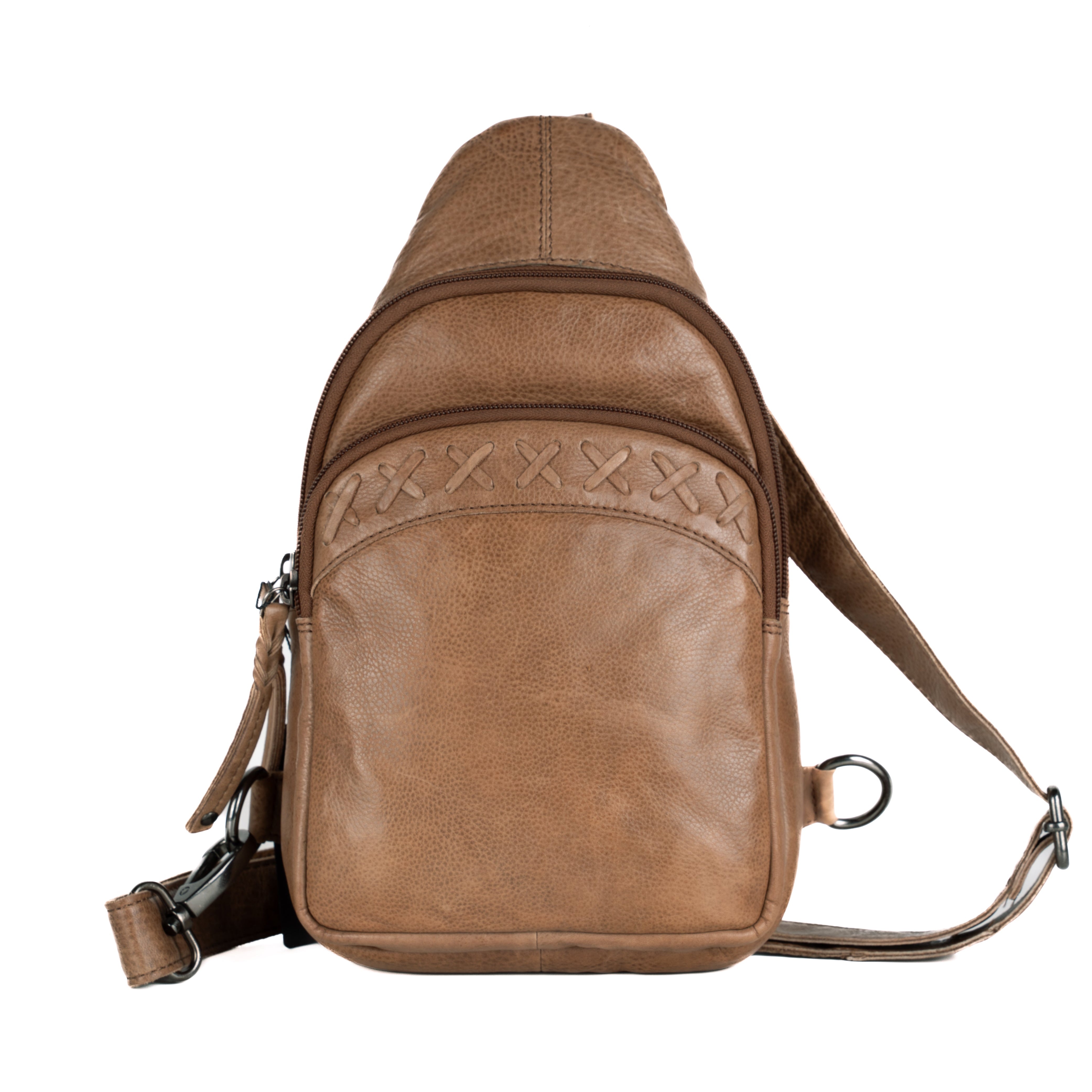 Unisex Sling Gun Leather Bag - Gun Bag for Plus Size - Universal Holster Gun Bag - bag for medium and Large Gun _ Taylor Sling Gun Backpack by Lady Conceal
