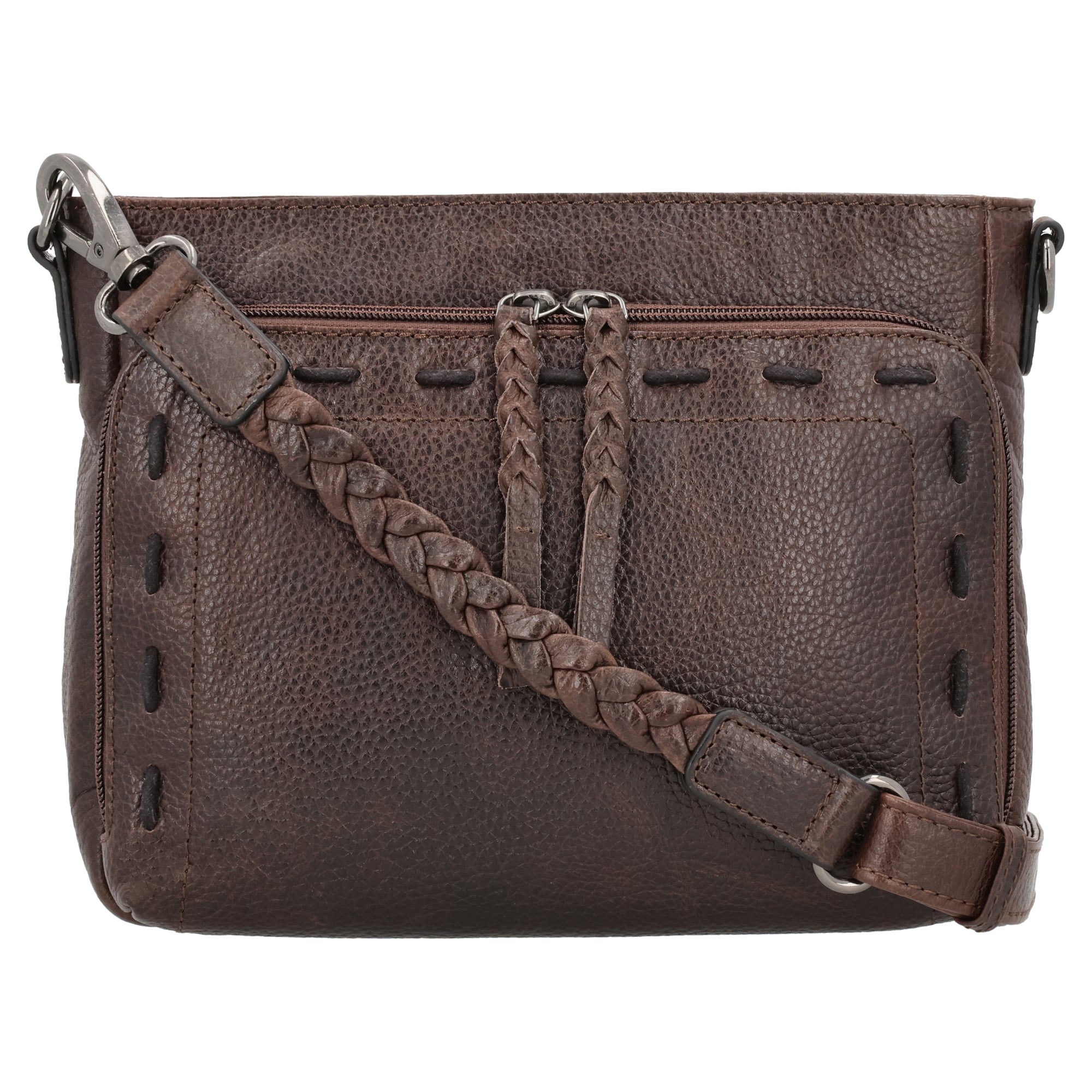 Concealed Carry Zoe Leather Crossbody by Lady Conceal with Locking Zippers - Firearm Bags for Women - Crossbody CCW Bag - Fast Draw Bag - YKK Locking Zipper Bag - Universal Holster