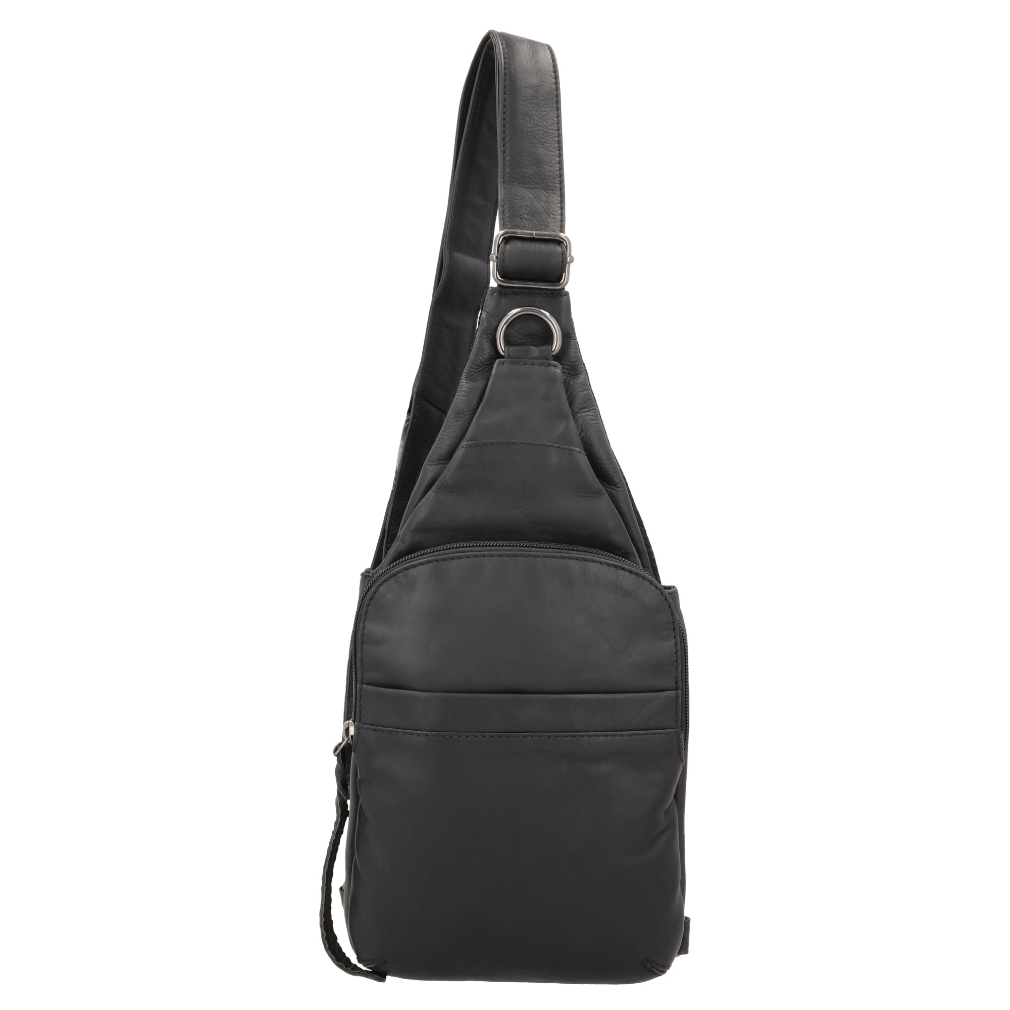Concealed Carry Unisex Dakota Leather Sling by Lady Conceal - Magnetic Firearm Bag - Fast Draw CCW bag -  Universal Holster Pistol Sling - Unisex Gun Leather Backpack 