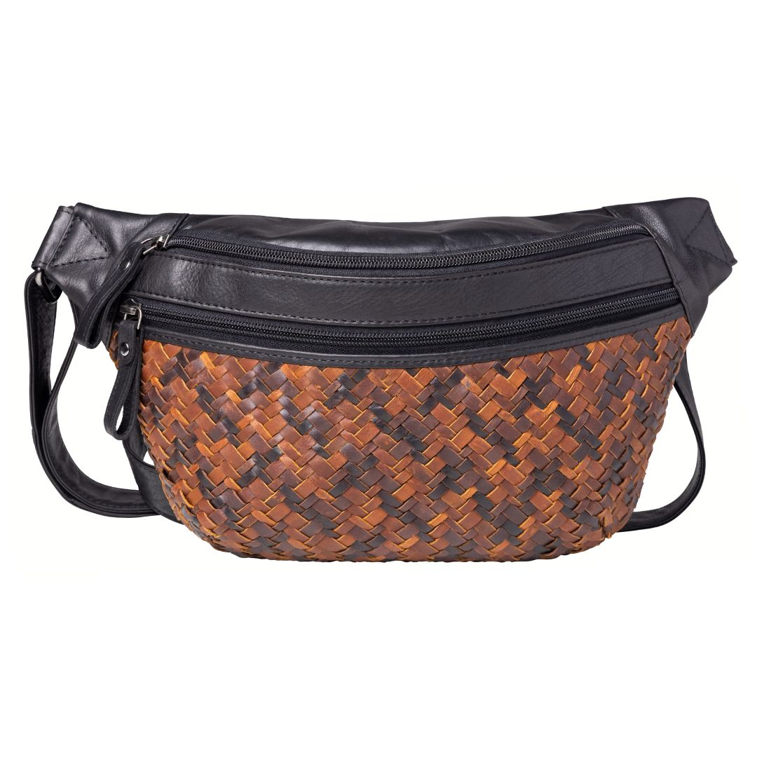 Concealed Carry Haisley Woven Magnetic Leather Sling by Lady Conceal