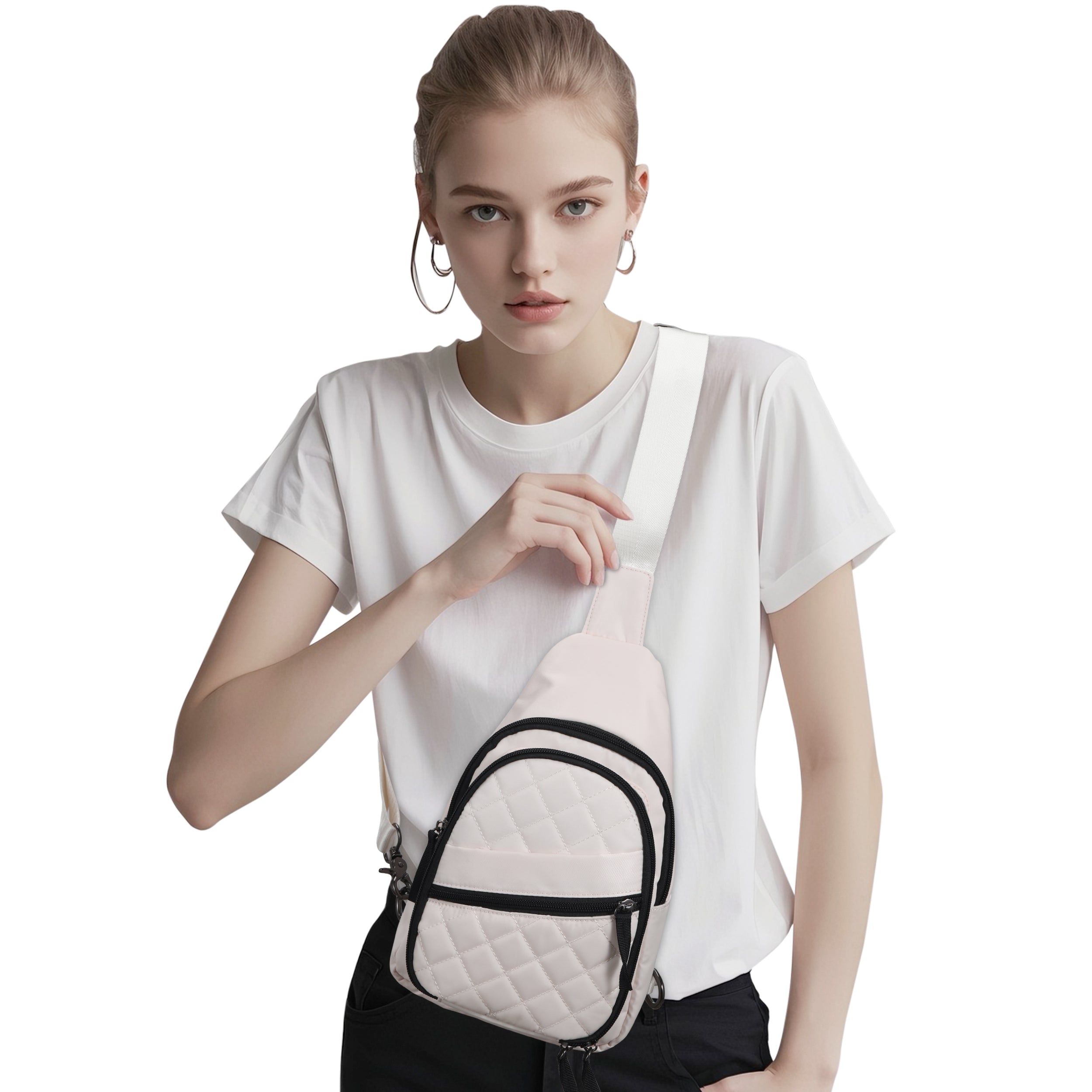 Concealed Carry Sarah sling Bags Cream