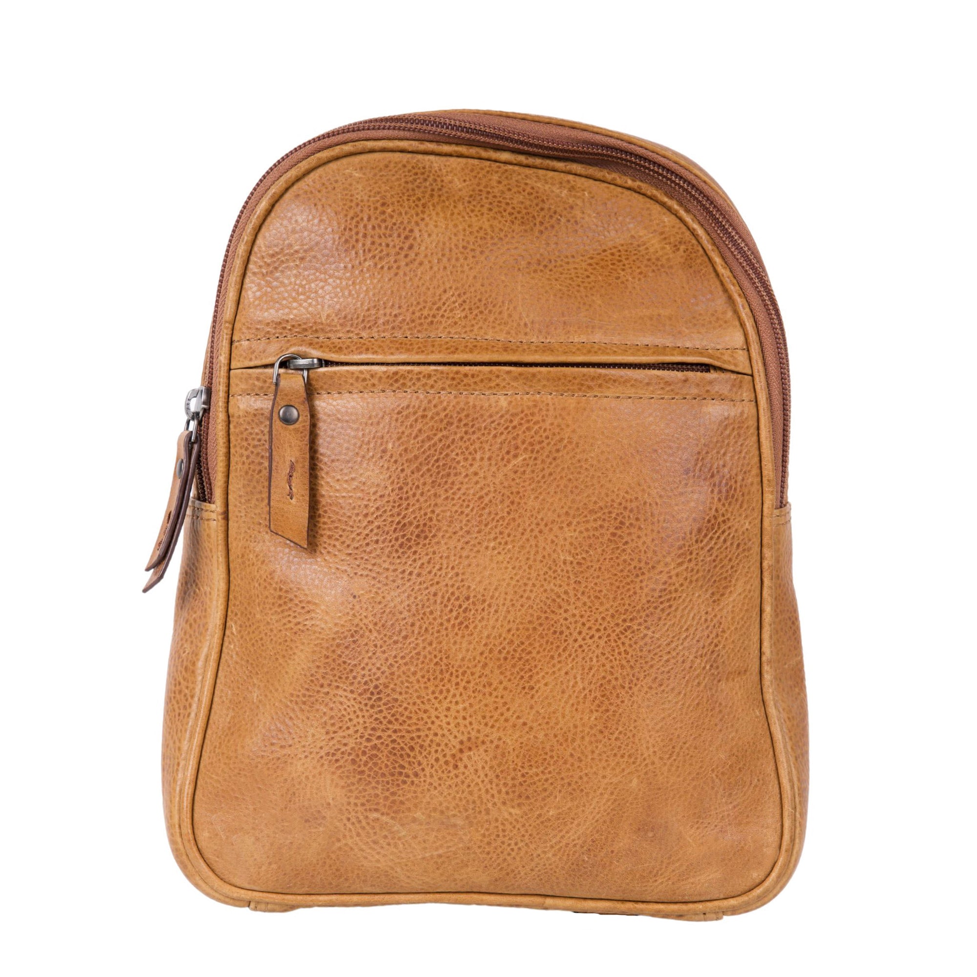 #104 Concealed Carry Small Leather Backpack