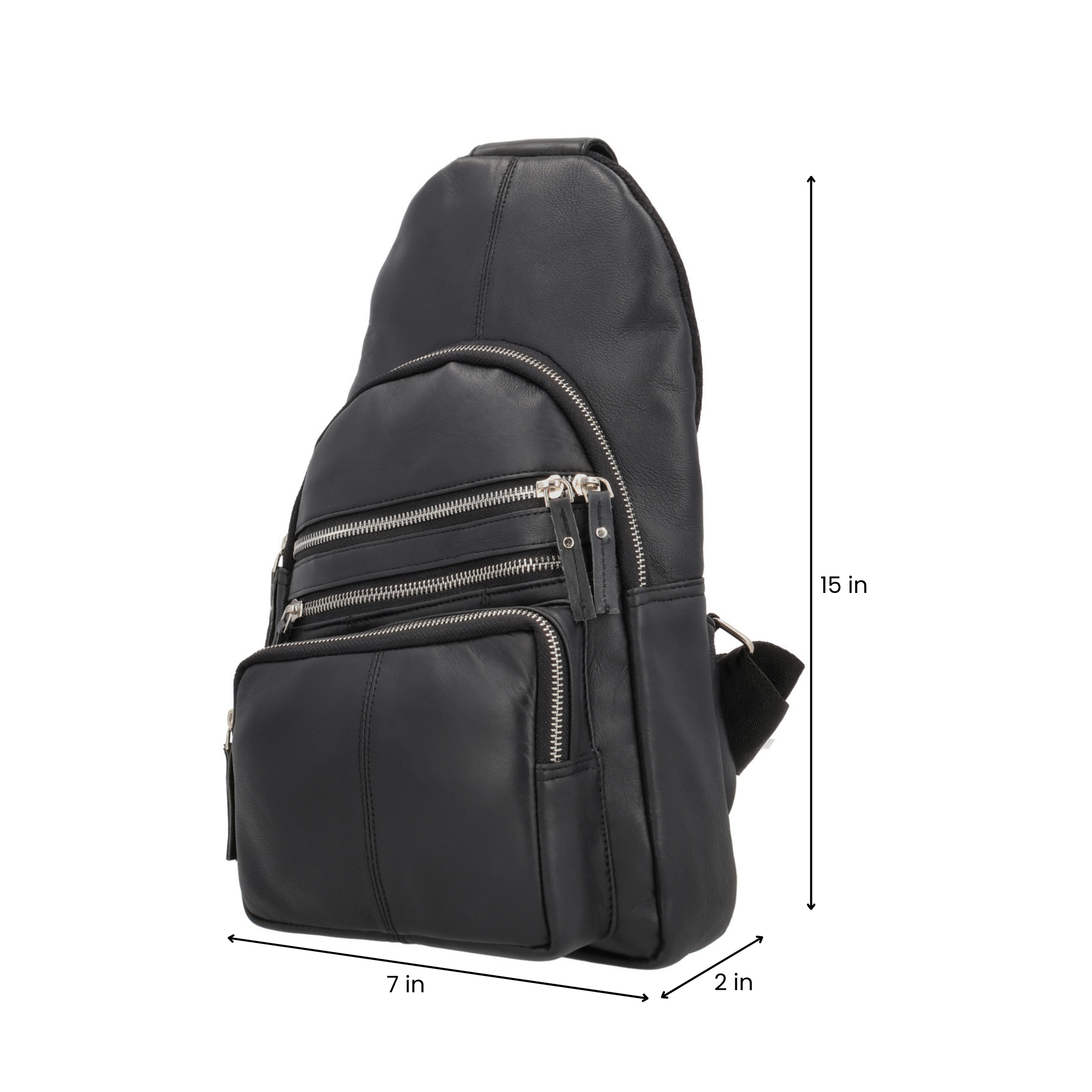 Concealed Carry Weston Lambskin Sling by DS Conceal - Universal Holster Backpack - Leather Pistol CCW Bag - Unisex Pistol Bag - Ambidextrous Holster Bags Lady Conceal Firearm Bags - Self Defense Bag for Gun