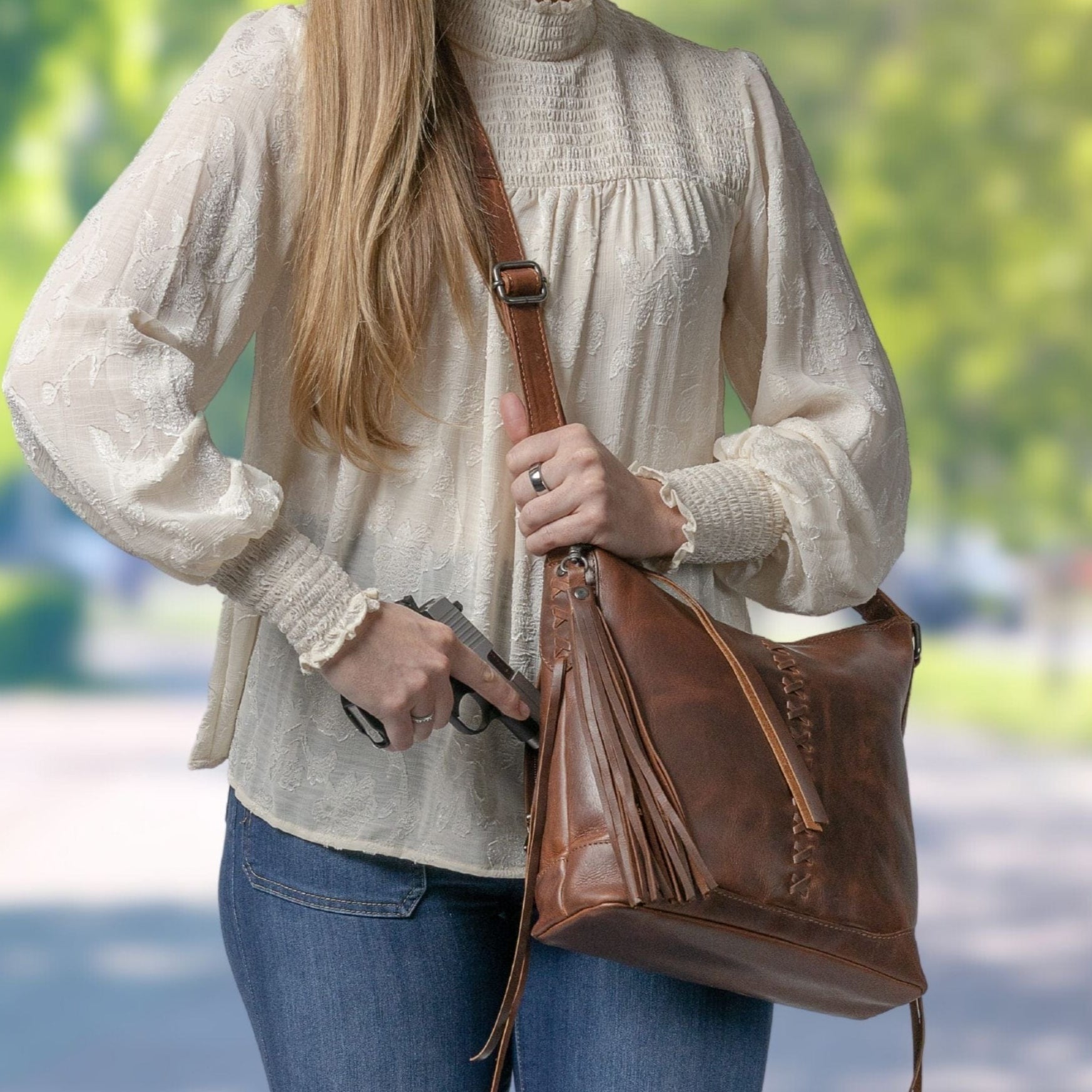Concealed Carry Blake Scooped Leather Crossbody -  Lady Conceal -  Concealed Carry Purse -  black crossbody purse designer -  black owned purse designers -  crossbody bag for concealed gun carry -  concealed carry gun bags -  concealed carry crossbody bag -  concealed carry purse crossbody -  Gift for gun owners -  Women Gun Bag -  most popular crossbody bag -  crossbody handgun bag -  crossbody bags for everyday use