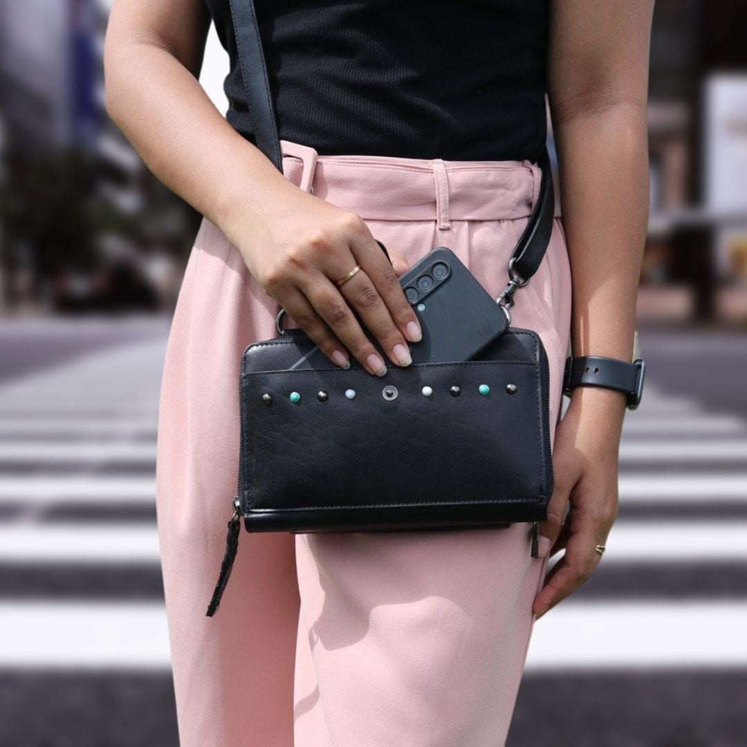 Concealed Carry Millie Leather Crossbody Organizer -  YKK Locking with Universal Holster for Pistol -  Lightweight Concealed Carry -  CCW Pistol Bag -  Women Conceal Carry -  crossbody handgun bag -  crossbody bags for everyday use -  Lady Conceal -  Unique Hide Purse -  Locking YKK Purse -  Fanny Pack for Gun and Pistol -  Easy CCW -  Fast Draw Bag -  Secure Gun Bag
